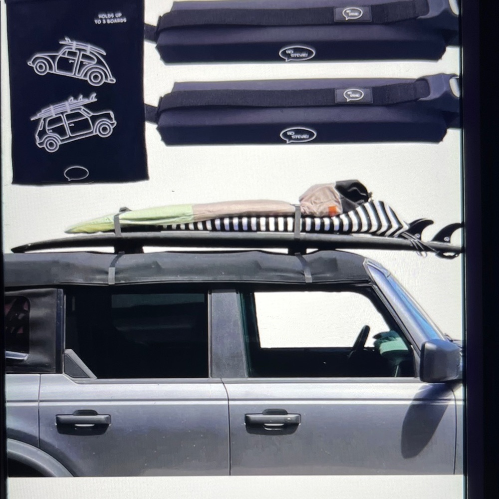 NEW Ho Stevie! Surfboard Car Roof Board Rack Padded System(Holds Up to 3 Boards)